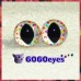 1 Pair White Confetti Eyes